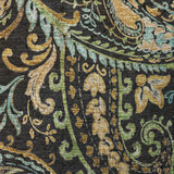5' X 8' Black And Teal Paisley Shag Washable Area Rug With UV Protection - HomeRoots - Flyclothing LLC