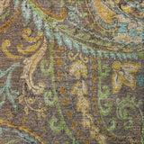9' X 12' Chocolate And Teal Paisley Shag Washable Area Rug With UV Protection - HomeRoots - Flyclothing LLC