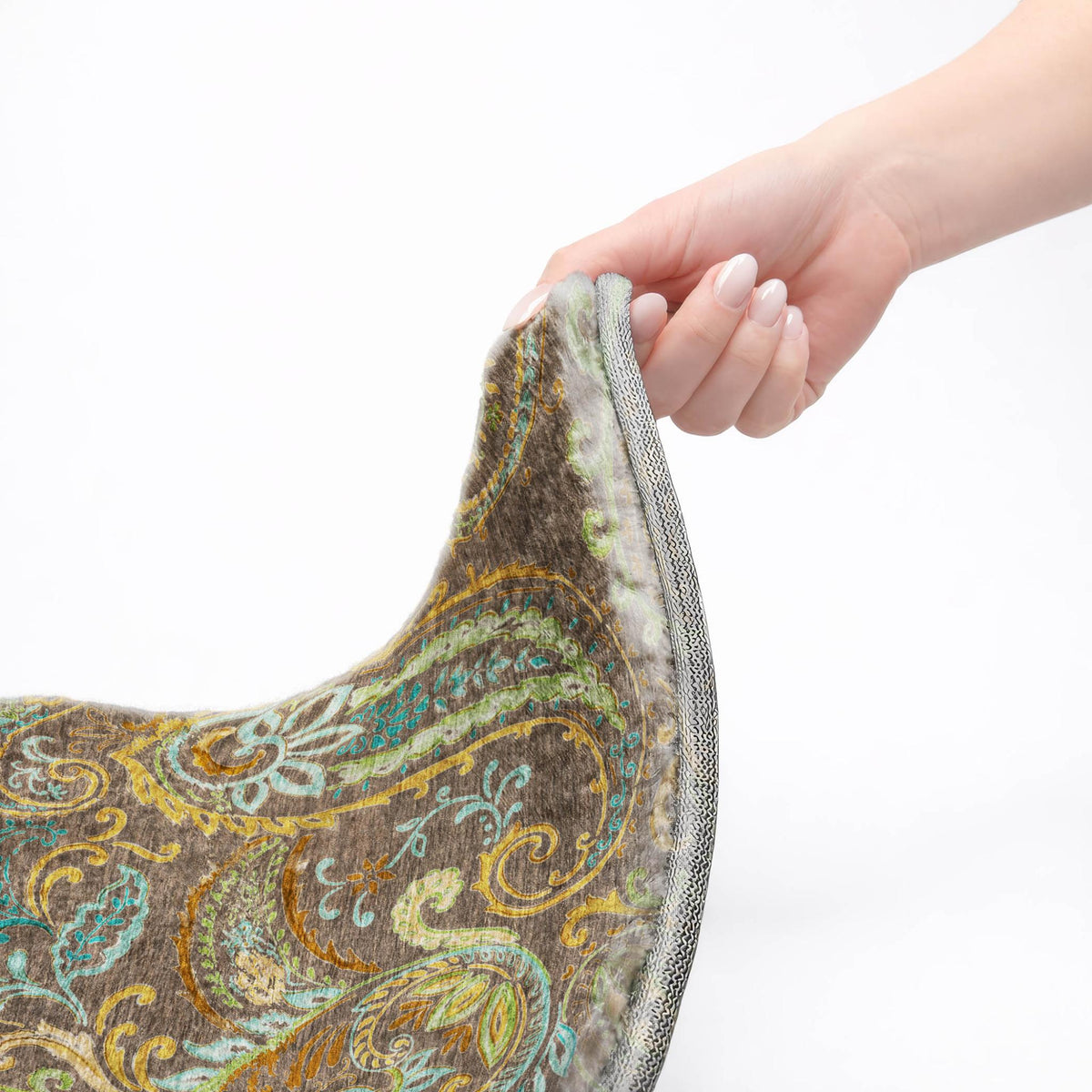 10' X 14' Chocolate And Teal Paisley Shag Washable Area Rug With UV Protection - HomeRoots - Flyclothing LLC