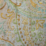 5' X 8' Gray And Teal Paisley Shag Washable Area Rug With UV Protection - HomeRoots - Flyclothing LLC