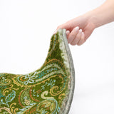 5' X 8' Green And Teal Paisley Shag Washable Area Rug With UV Protection - HomeRoots - Flyclothing LLC