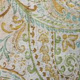 9' X 12' Ivory And Teal Paisley Shag Washable Area Rug With UV Protection - HomeRoots - Flyclothing LLC