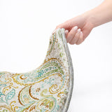 10' X 14' Ivory And Teal Paisley Shag Washable Area Rug With UV Protection - HomeRoots - Flyclothing LLC