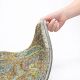 8' X 10' Taupe And Teal Paisley Shag Washable Area Rug With UV Protection - HomeRoots - Flyclothing LLC