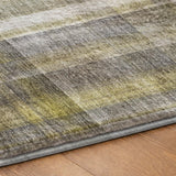 5' X 8' Gray And Charcoal Plaid Shag Washable Area Rug With UV Protection - HomeRoots - Flyclothing LLC