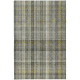 8' X 10' Gray And Charcoal Plaid Shag Washable Area Rug With UV Protection - HomeRoots - Flyclothing LLC