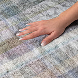 3' X 5' Green And Blue Plaid Shag Washable Area Rug With UV Protection - HomeRoots - Flyclothing LLC