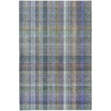 9' X 12' Green And Blue Plaid Shag Washable Area Rug With UV Protection - HomeRoots - Flyclothing LLC