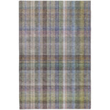 10' X 14' Pewter And Gray Plaid Shag Washable Area Rug With UV Protection - HomeRoots - Flyclothing LLC