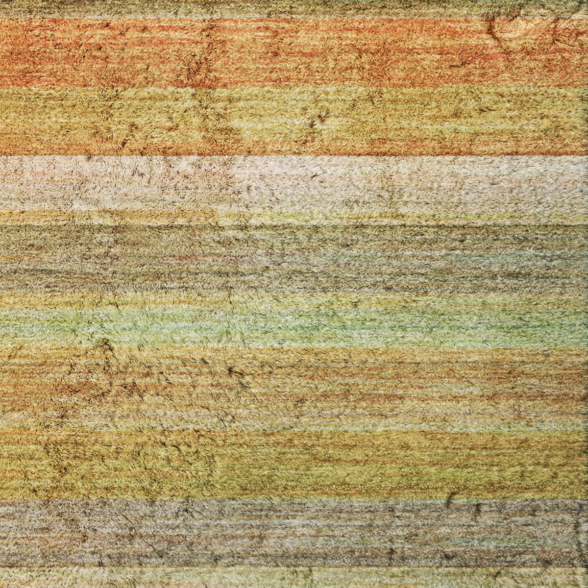 3' X 5' Green And Orange Striped Shag Washable Area Rug With UV Protection - HomeRoots - Flyclothing LLC