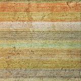 10' X 14' Green And Orange Striped Shag Washable Area Rug With UV Protection - HomeRoots - Flyclothing LLC