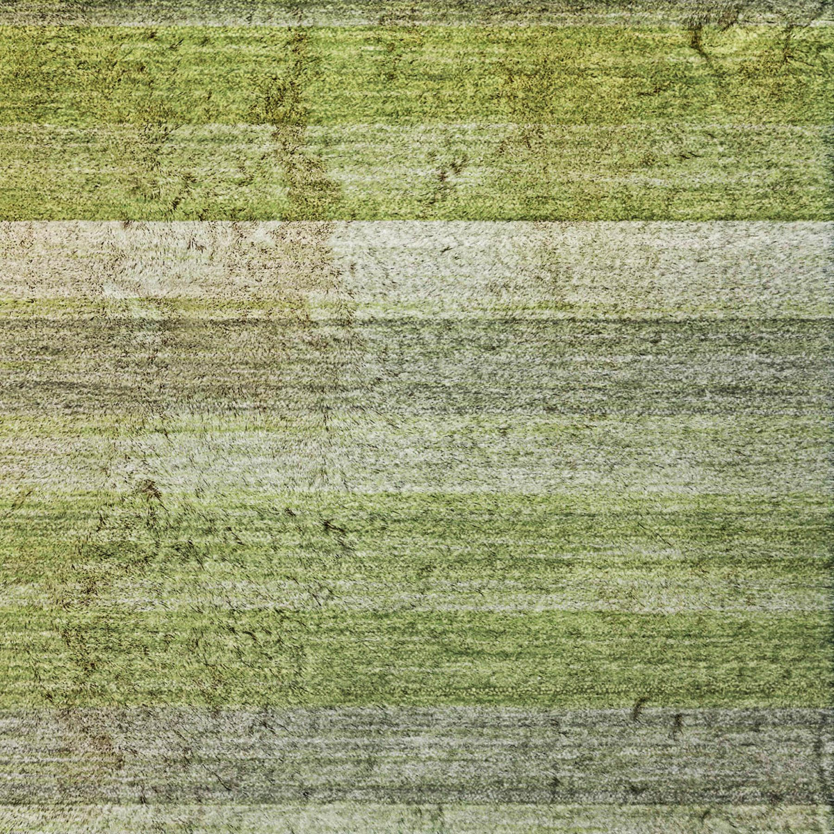 8' Fern Green And Olive Green Striped Shag Washable Round Rug With UV Protection - HomeRoots - Flyclothing LLC