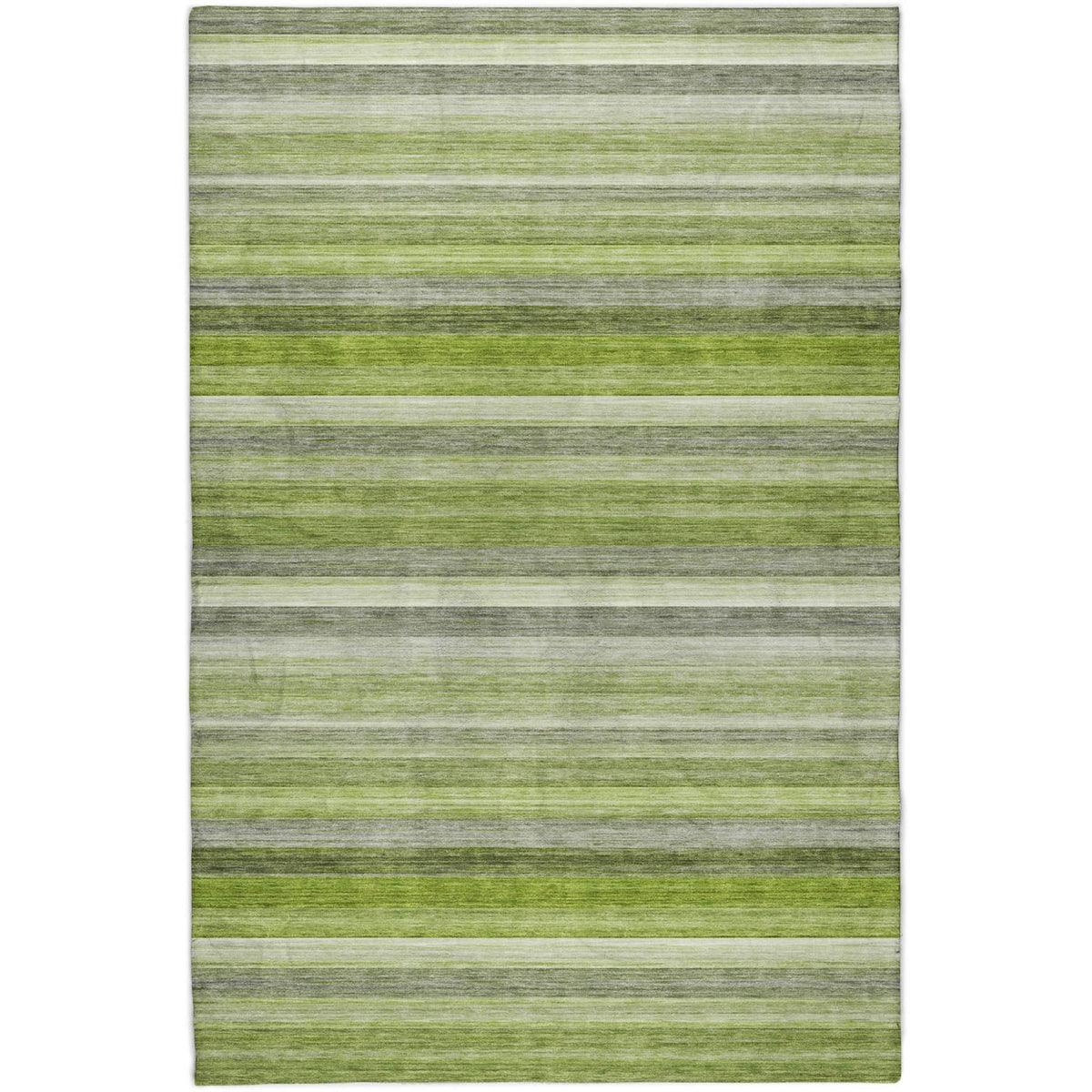 10' X 14' Fern Green And Olive Green Striped Shag Washable Area Rug With UV Protection - HomeRoots - Flyclothing LLC