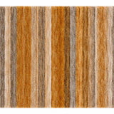 9' X 12' Orange And Copper Striped Shag Washable Area Rug With UV Protection - HomeRoots - Flyclothing LLC