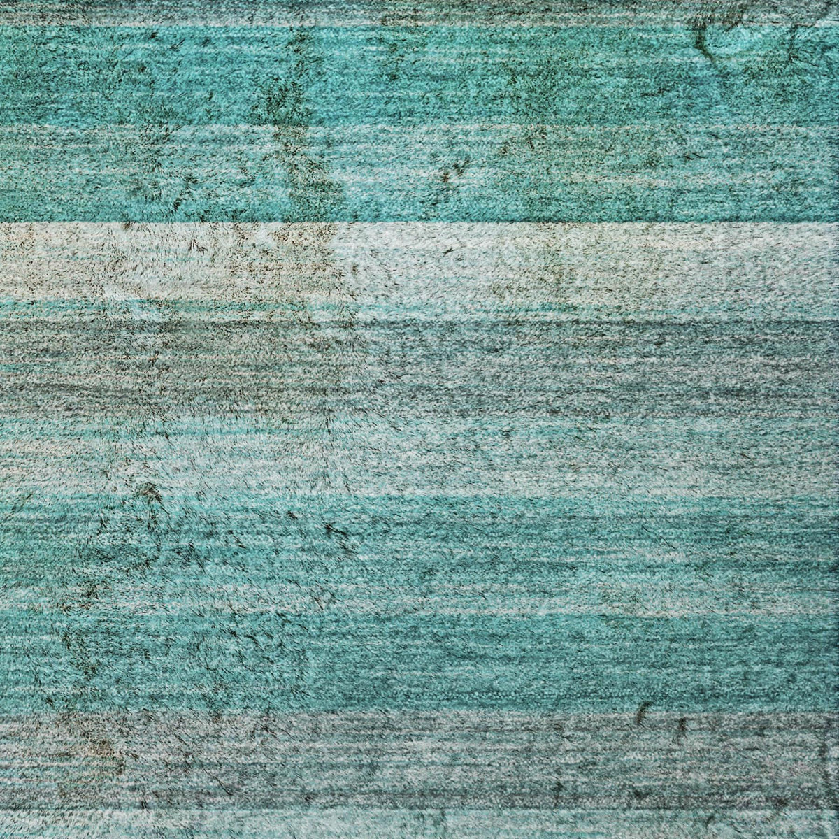 3' X 5' Teal And Gray Striped Shag Washable Area Rug With UV Protection - HomeRoots - Flyclothing LLC