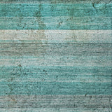 5' X 8' Teal And Gray Striped Shag Washable Area Rug With UV Protection - HomeRoots - Flyclothing LLC