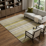 8' X 10' Wheat And Beige Striped Shag Washable Area Rug With UV Protection - HomeRoots - Flyclothing LLC