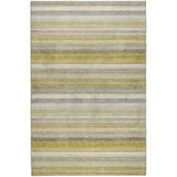 8' X 10' Wheat And Beige Striped Shag Washable Area Rug With UV Protection - HomeRoots - Flyclothing LLC