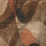 3' X 5' Chocolate And Taupe Abstract Shag Washable Area Rug With UV Protection - HomeRoots - Flyclothing LLC