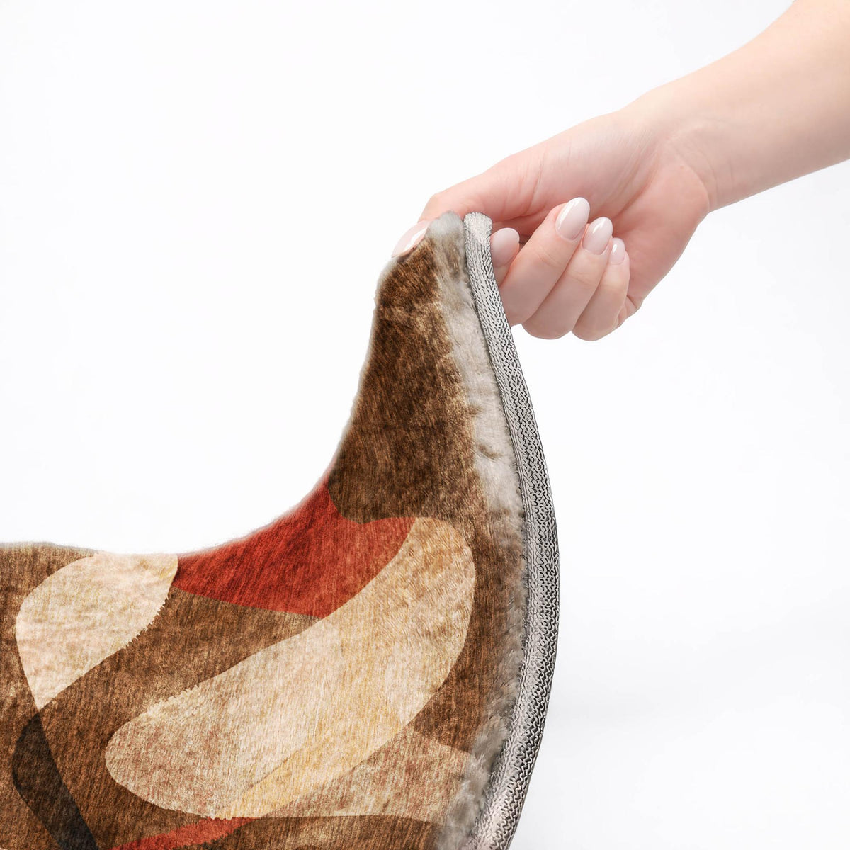 9' X 12' Chocolate And Taupe Abstract Shag Washable Area Rug With UV Protection - HomeRoots - Flyclothing LLC