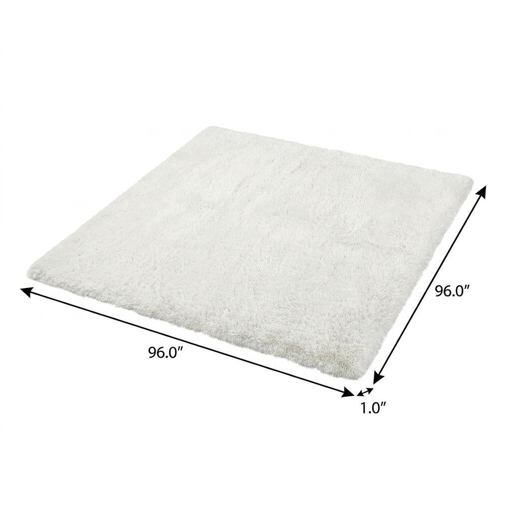 8' Coffee And Gold Abstract Shag Washable Round Rug With UV Protection - HomeRoots - Flyclothing LLC