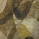 10' X 14' Coffee And Gold Abstract Shag Washable Area Rug With UV Protection - HomeRoots - Flyclothing LLC