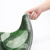 8' Fern Green And Ivory Abstract Shag Washable Round Rug With UV Protection - HomeRoots - Flyclothing LLC