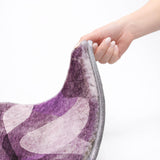 10' X 14' Purple And Ivory Abstract Shag Washable Area Rug With UV Protection - HomeRoots - Flyclothing LLC