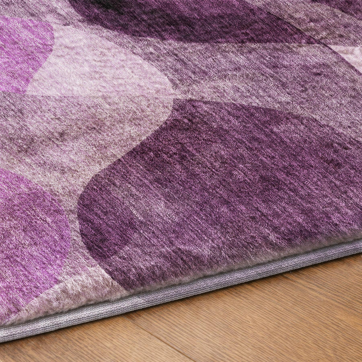 10' X 14' Purple And Ivory Abstract Shag Washable Area Rug With UV Protection - HomeRoots - Flyclothing LLC