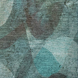 8' X 10' Teal And Ivory Abstract Shag Washable Area Rug With UV Protection - HomeRoots - Flyclothing LLC