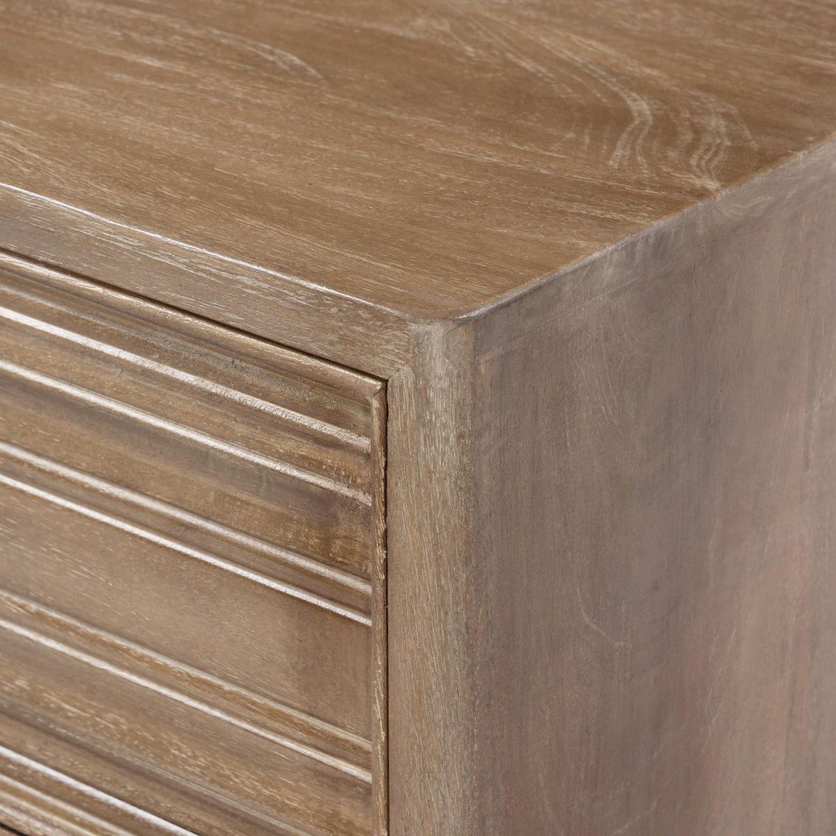 24" Light Brown Solid Wood Distressed Two Drawer Nightstand - HomeRoots - Flyclothing LLC