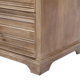24" Light Brown Solid Wood Distressed Two Drawer Nightstand - HomeRoots - Flyclothing LLC