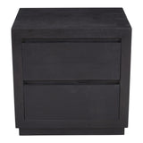24" Brown Solid Wood Distressed Two Drawer Nightstand - HomeRoots - Flyclothing LLC
