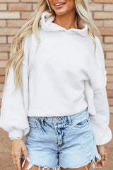 Exposed Seam Long Sleeve Hoodie - Trendsi - Flyclothing LLC