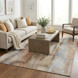 5' X 8' Beige And Taupe Abstract Shag Washable Area Rug With UV Protection - HomeRoots - Flyclothing LLC