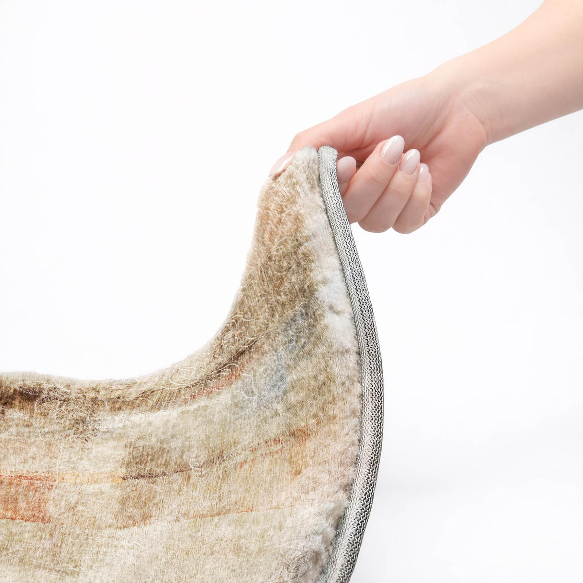 5' X 8' Beige And Taupe Abstract Shag Washable Area Rug With UV Protection - HomeRoots - Flyclothing LLC