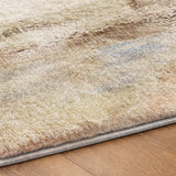 5' X 8' Beige And Taupe Abstract Shag Washable Area Rug With UV Protection - HomeRoots - Flyclothing LLC