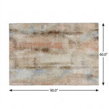 5' X 8' Beige And Taupe Abstract Shag Washable Area Rug With UV Protection - HomeRoots - Flyclothing LLC