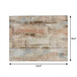 8' X 10' Beige And Taupe Abstract Shag Washable Area Rug With UV Protection - HomeRoots - Flyclothing LLC