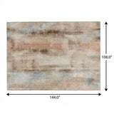 9' X 12' Beige And Taupe Abstract Shag Washable Area Rug With UV Protection - HomeRoots - Flyclothing LLC