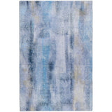 10' X 14' Blue And Denim Blue Abstract Shag Washable Area Rug With UV Protection - HomeRoots - Flyclothing LLC