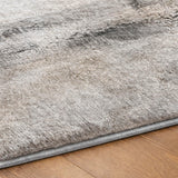 3' X 5' Gray And Ivory Abstract Shag Washable Area Rug With UV Protection - HomeRoots - Flyclothing LLC