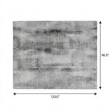 8' X 10' Gray And Ivory Abstract Shag Washable Area Rug With UV Protection - HomeRoots - Flyclothing LLC