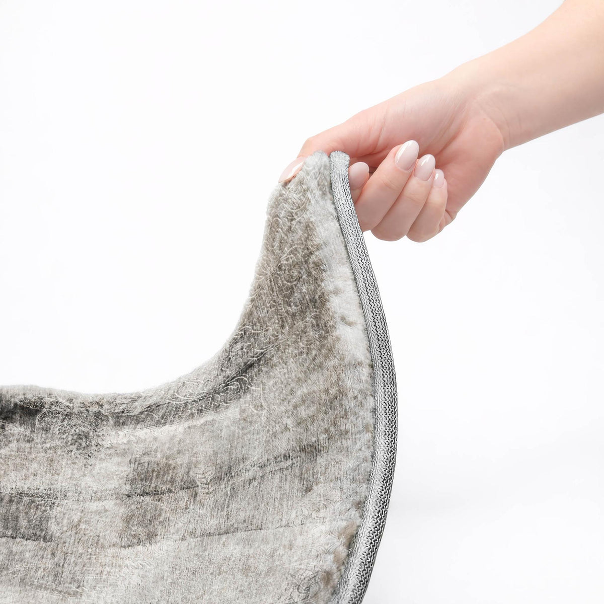9' X 12' Gray And Ivory Abstract Shag Washable Area Rug With UV Protection - HomeRoots - Flyclothing LLC