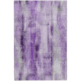 10' X 14' Purple And Ivory Abstract Shag Washable Area Rug With UV Protection - HomeRoots - Flyclothing LLC