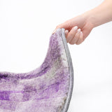 10' X 14' Purple And Ivory Abstract Shag Washable Area Rug With UV Protection - HomeRoots - Flyclothing LLC
