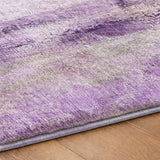10' X 14' Purple And Ivory Abstract Shag Washable Area Rug With UV Protection - HomeRoots - Flyclothing LLC