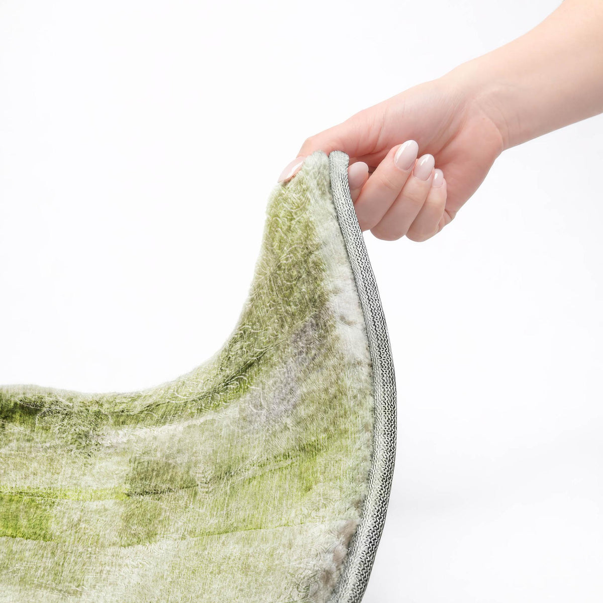 8' X 10' Sage And Olive Green Abstract Shag Washable Area Rug With UV Protection - HomeRoots - Flyclothing LLC