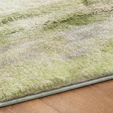 8' X 10' Sage And Olive Green Abstract Shag Washable Area Rug With UV Protection - HomeRoots - Flyclothing LLC