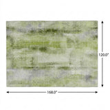 10' X 14' Sage And Olive Green Abstract Shag Washable Area Rug With UV Protection - HomeRoots - Flyclothing LLC